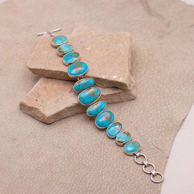 Kingman 11 Stone Link Bracelet