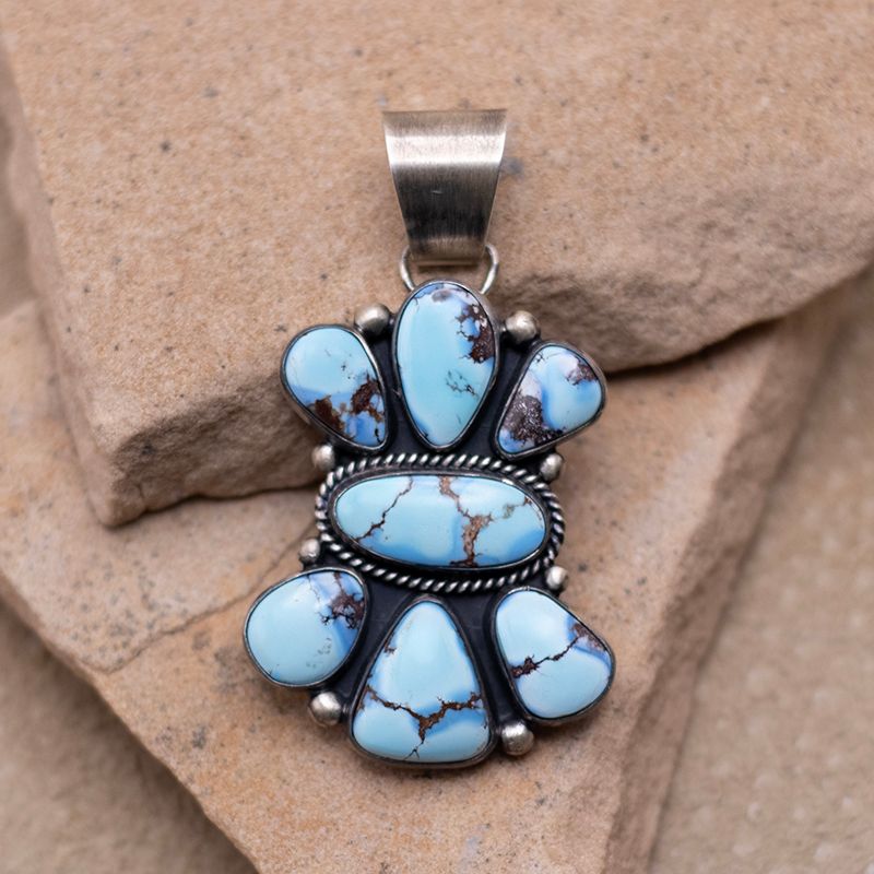 Golden Hills 7 Stone Cluster Pendant