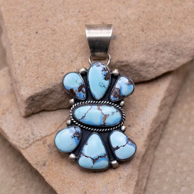 Golden Hills 7 Stone Cluster Pendant