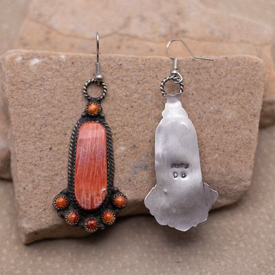 Pawn Spiny Oyster Shell Cluster Earrings
