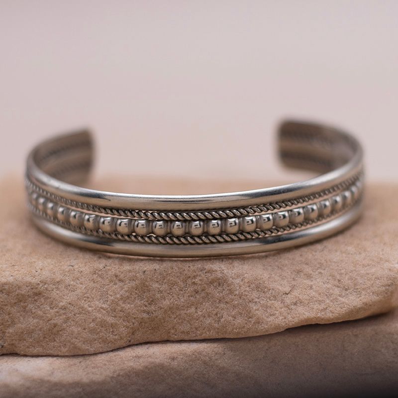 Beaded Sterling Silver Cuff (Pawn)