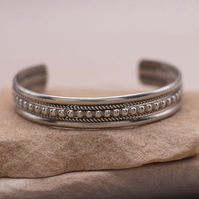Beaded Sterling Silver Cuff (Pawn)