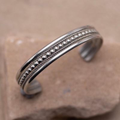 Beaded Sterling Silver Cuff (Pawn)