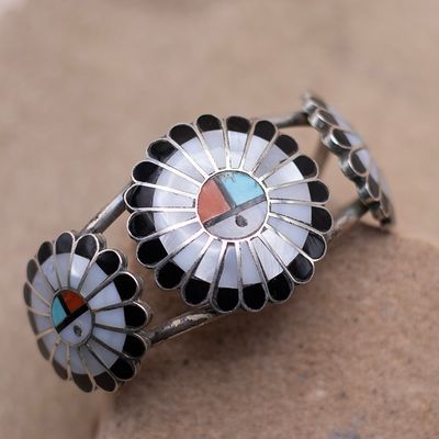 Pawn Inlay Sunface Cuff