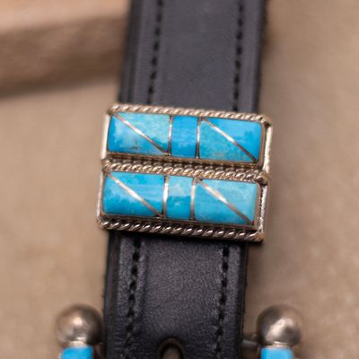 Vintage Inlay Ranger Buckle with Turquoise