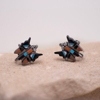 Vintage Dark Butterfly Earrings