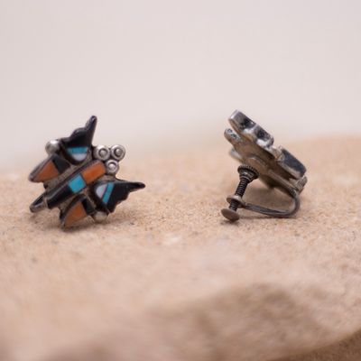 Vintage Dark Butterfly Earrings