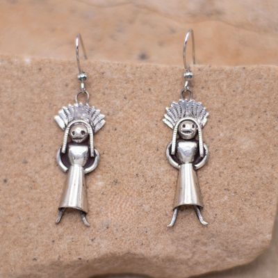 Vintage French Wire Kachina Earrings