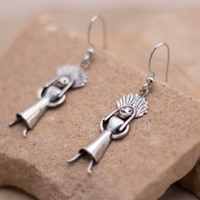 Vintage French Wire Kachina Earrings