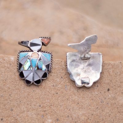 Vintage Thunderbird Earrings with Abalone
