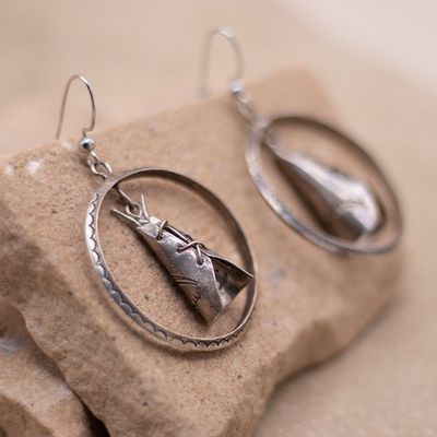 Open Dangle Earring with Teepee