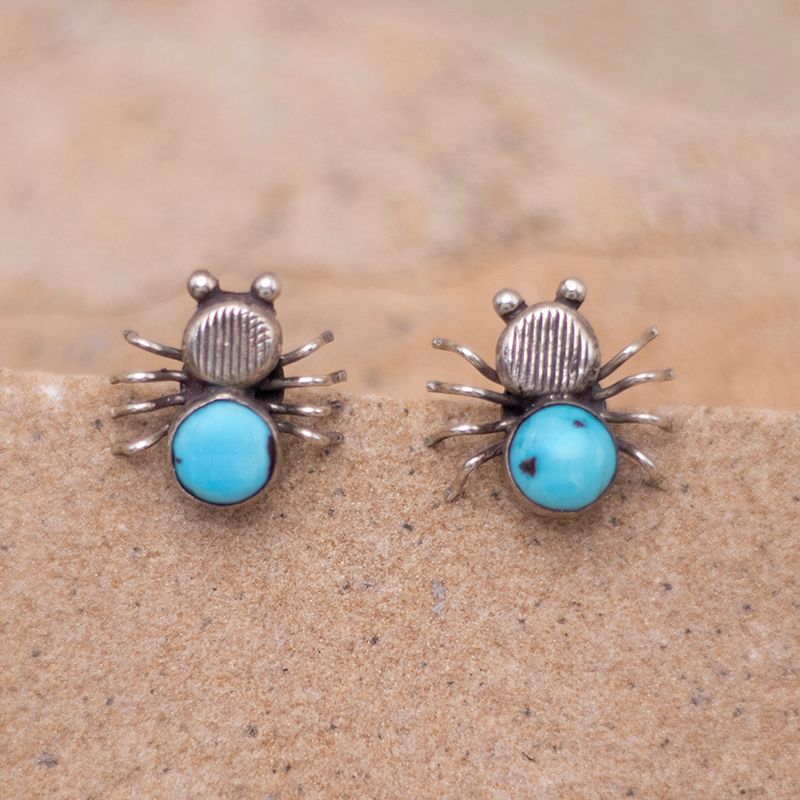 Turquoise and Silver Critter Earrings