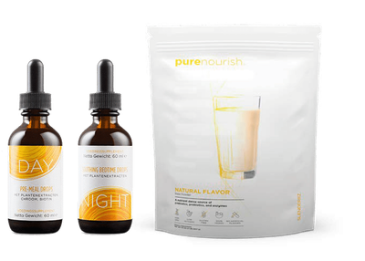 GOTAS DE DÍA Y NOCHE + PURENOURISH (Guía ofrecida + recetas)