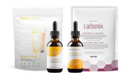 GOTAS DE DÍA Y NOCHE + CARBONIIX + PURENOURISH (Guía ofrecida + recetas)