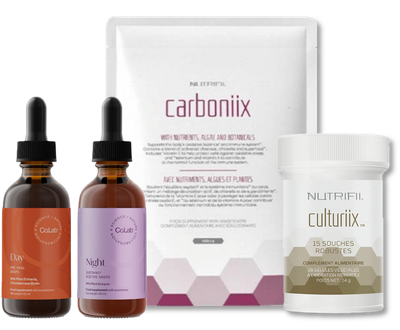 GOTAS DE DÍA Y NOCHE + CARBONIIX + CULTURIIX (Guía ofrecida + recetas)