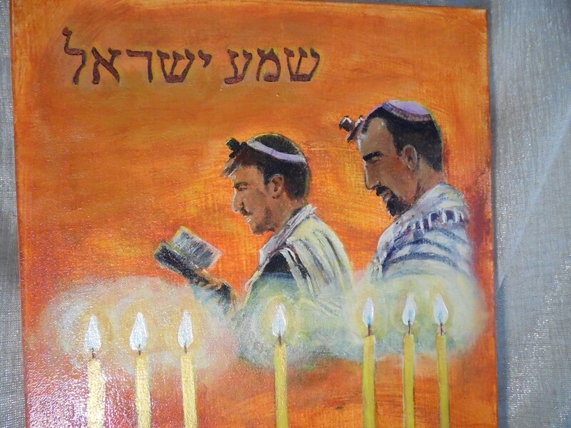 Israël - Vlasdoek - Acrylic - 40 cm op 80 cm