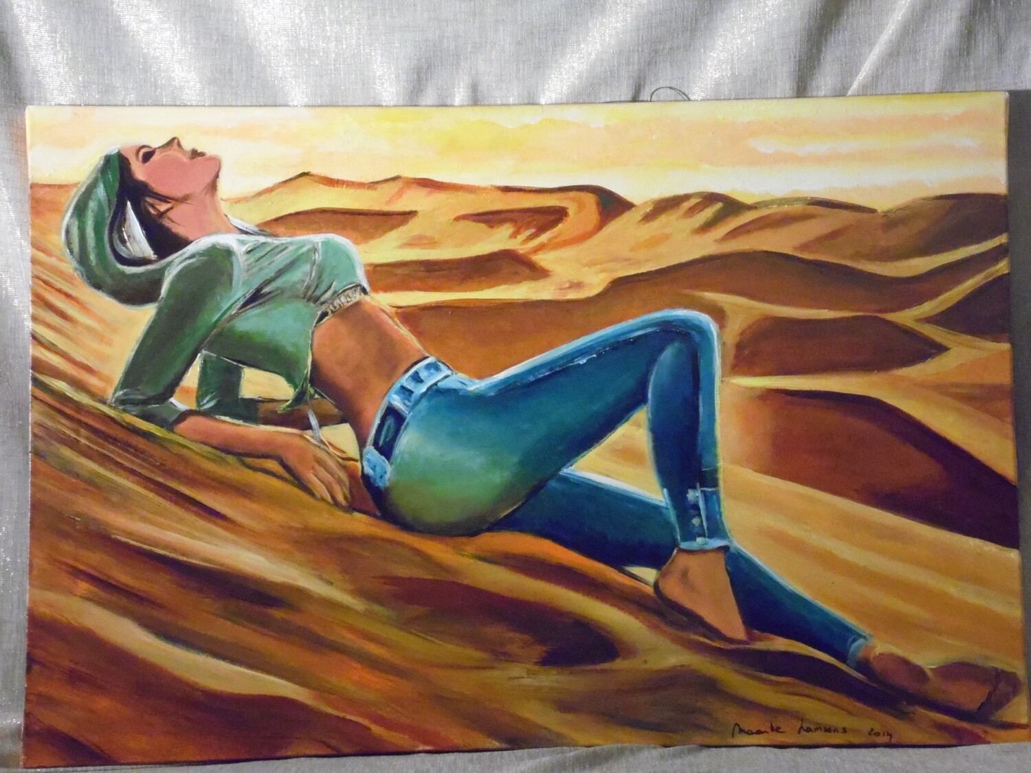 De rust in de woestijn - Fotodoek - Acrylic - 60 cm op 90 cm