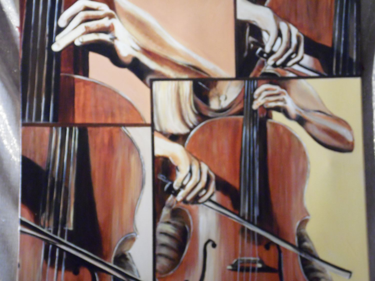 De Cello - Vlasdoek - Acrylic - 80 cm op 80 cm
