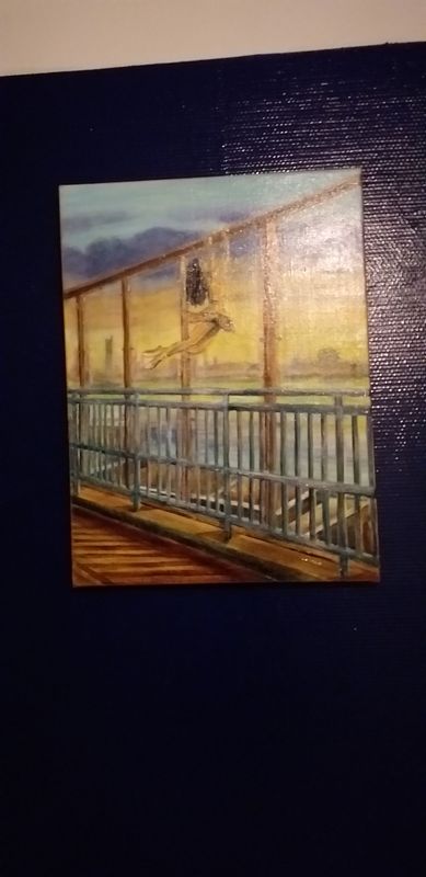 De vreugde en kracht van vrij zijn - Vlasdoek - Acryl - 50 cm op 70 cm