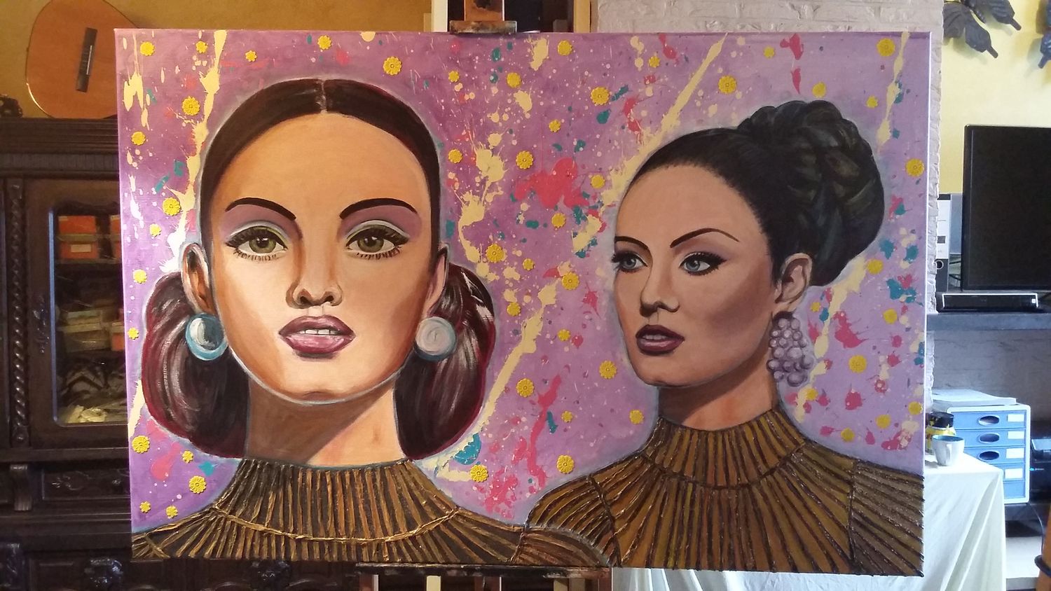 God gives beauty for ashes Acrylic op Vlasdoek - 100 cm op 150 cm