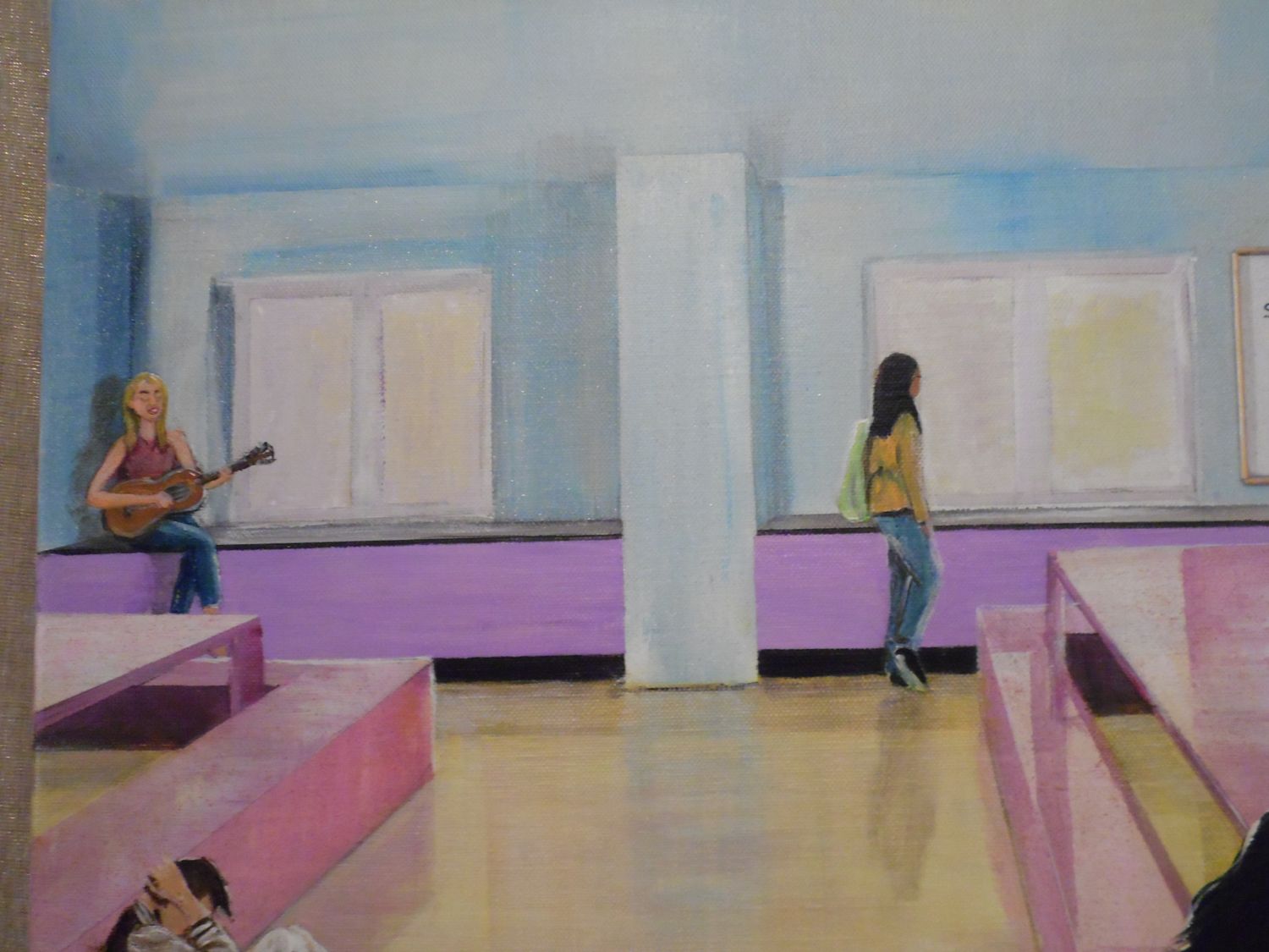 Adventure of ‘Wait on the Lord God’ - Vlasdoek - Acrylic - 80 cm op 80 cm