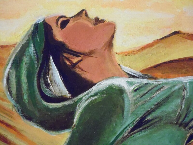 De rust in de woestijn - Fotodoek - Acrylic - 60 cm op 90 cm