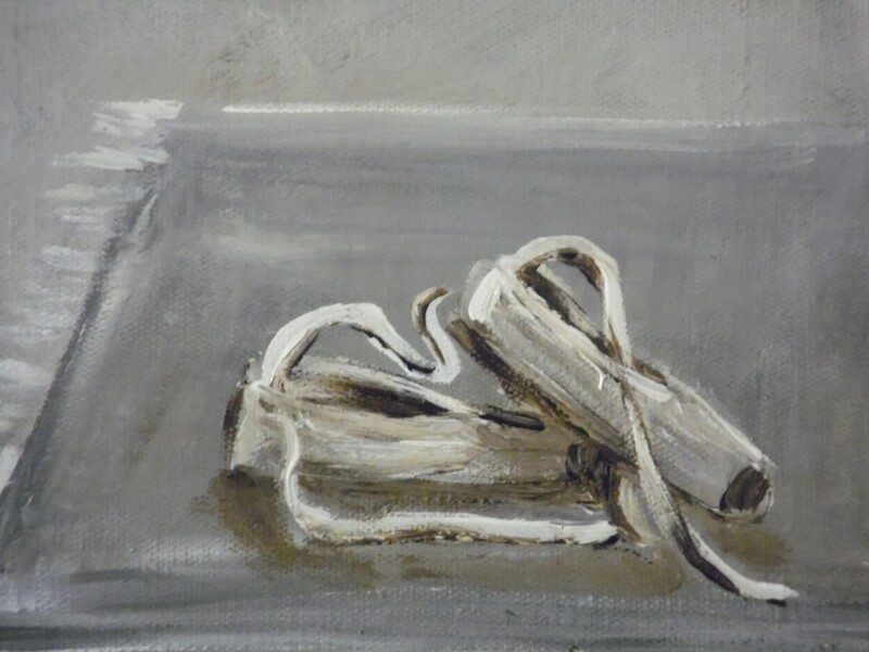 Klassieke ballet -  Vlasdoek - Acrylic - 100 cm op 100 cm