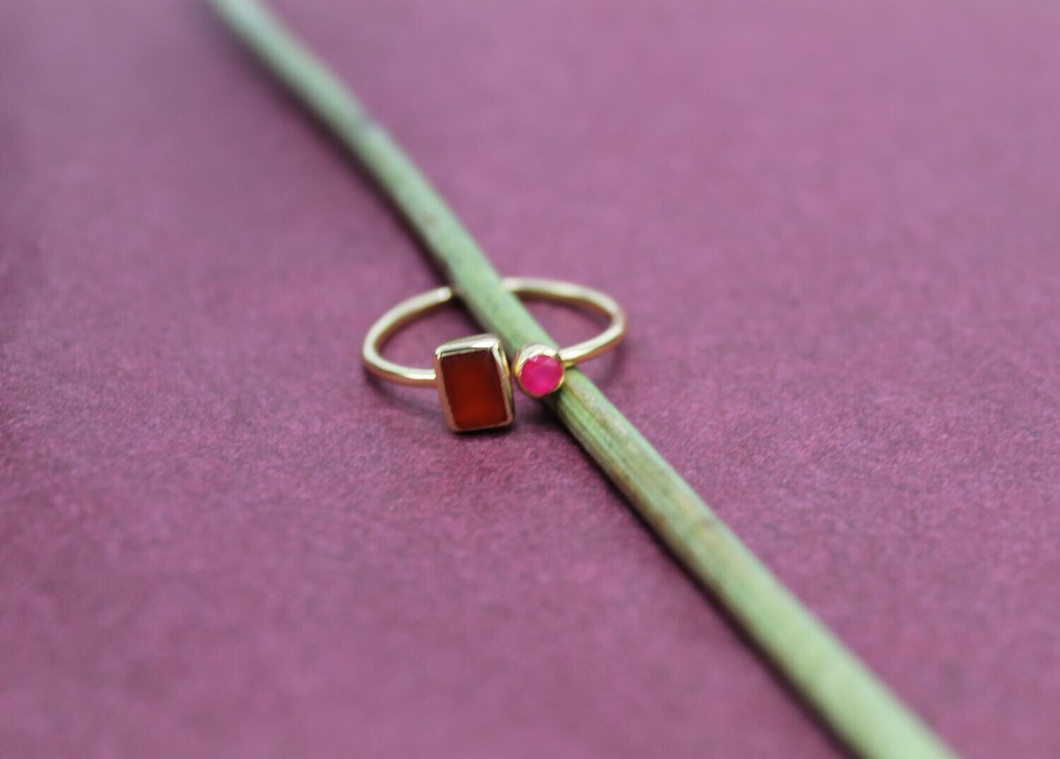 Zilveren ring Roze Jade &amp; Carneool
