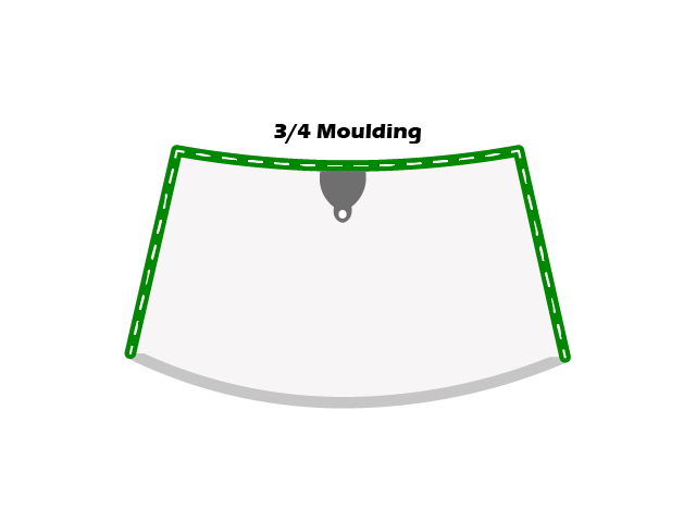 CHEVROLET AVEO 11-20 / Windshield moulding, 3/4