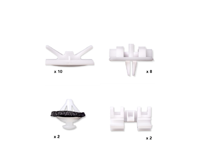 MINI R50/R52/R53 01-08 / Windshield Clip Kit, 22 pcs , 8X 2440ASCHB10X 2440ASCHB2B2X 2440ASCHB1B2X 2455ASCHT