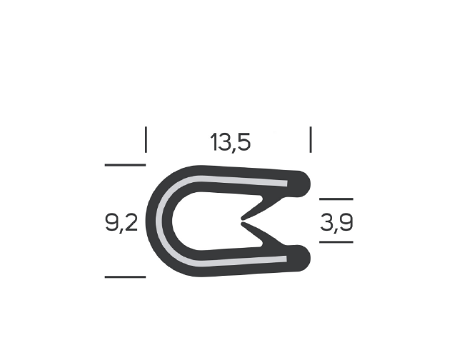 UNIVERSAL PROFILE, 9X14MM, 50M/ Packaging 50m