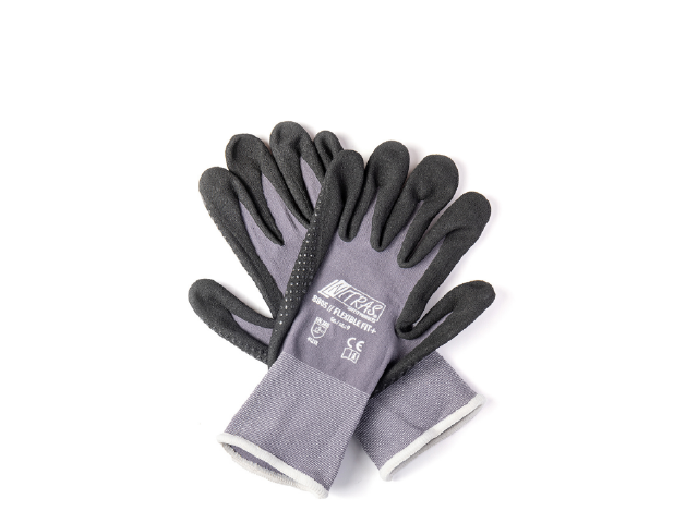 THICK SAFETY GLOVES/ Safety gloves, flexible fit, size 9, 1 pair