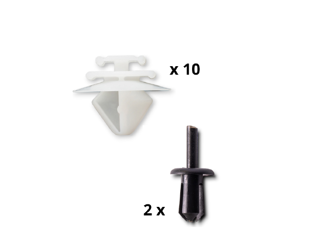 PEUGEOT 206/206+ 98-12 / Peugeot 206/206+ 98-12, Windshield Clip set, 12 pcs