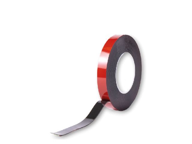 DOUBLE-SIDED ADHESIVE TAPE, ACRYLIC, BLACK, 9MM, 10M/