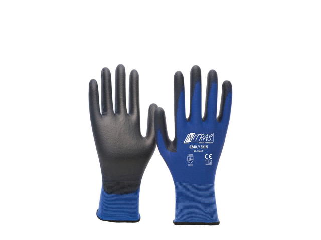 THIN SAFETY GLOVES/ Safety gloves, flexible fit, size Small / Size 7, 1 pair