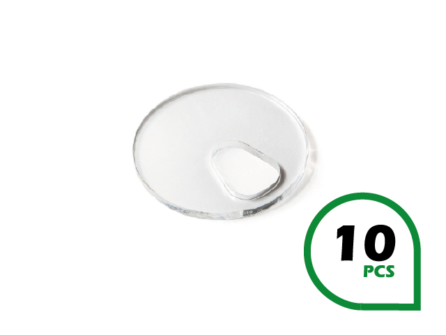 SILICONE PAD ROUND 44MM OVAAL GAT/ 10 PIECES