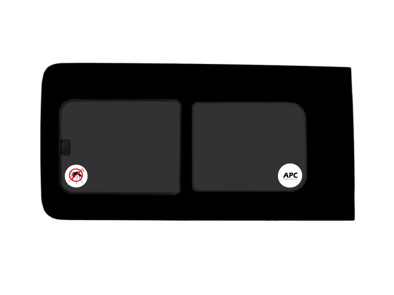 Sliding Glass + Flyscreen Privacy LEFT (1096x552)mm L2, L3