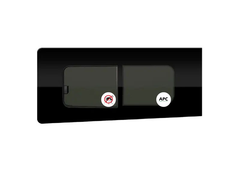 Schuifruit + HOR Privacy LINKS (1217x568)mm L1, L2