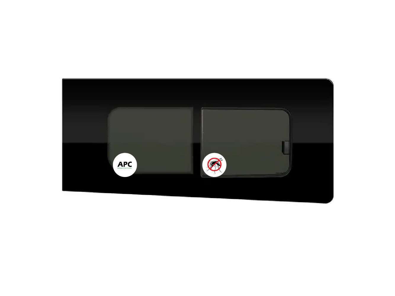 Schuifruit + HOR Privacy RECHTS (1227x568)mm L1, L2