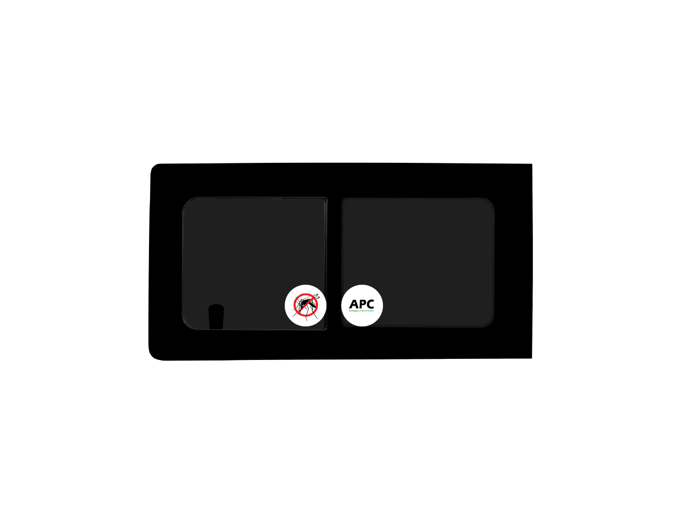 Schuifruit + HOR Privacy RECHTS (1097x569)mm L1, L2, L3