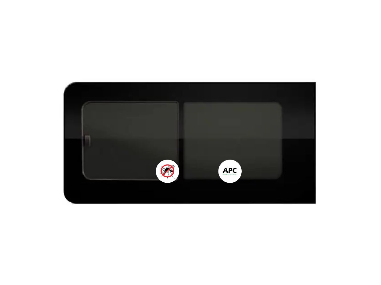 Schuifruit + HOR Privacy LINKS (1420x685)mm L1, L2, L3, L4