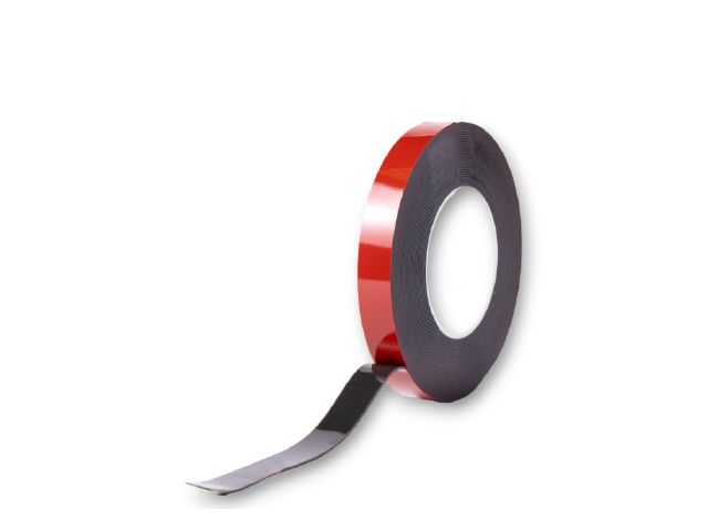 DUBBELZIJDIG PLAKBAND, ACRYL, ZWART, 12 MM, 10 M/