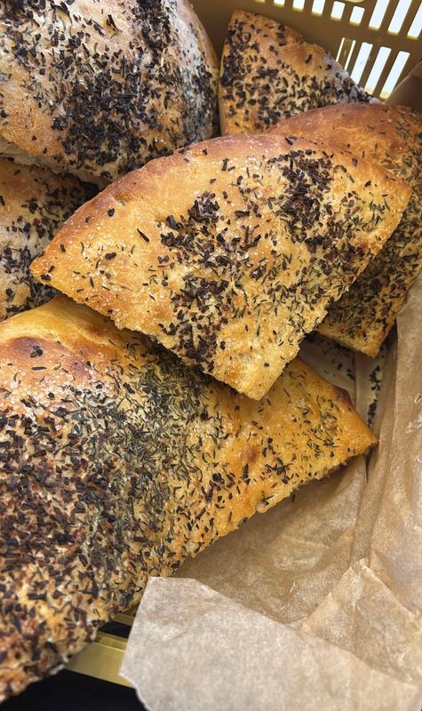 Zuurdesem focaccia (halve)