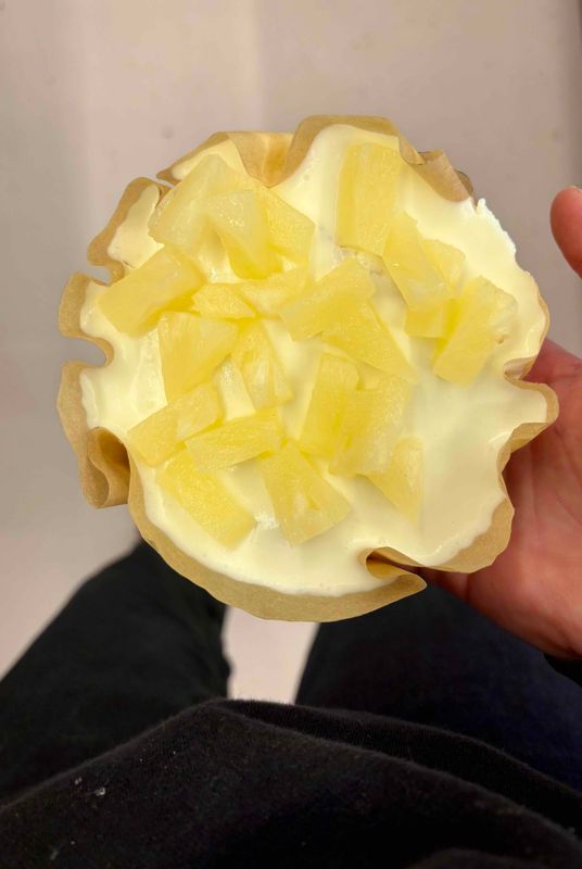 Plattekaastaartje ananas (2P)