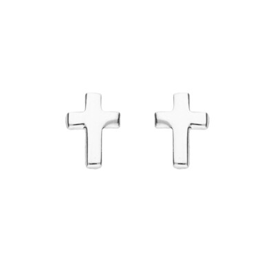 Small Cross Stud Earrings