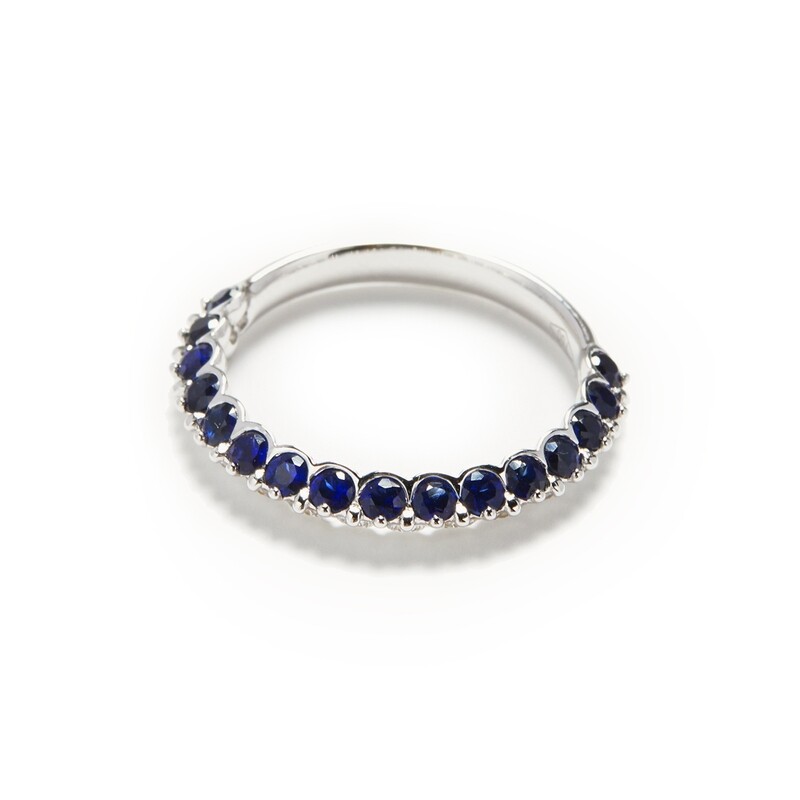 Moonlit Sapphire and Diamond Ring