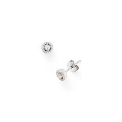 ​Diamond Hollow Earrings Studs