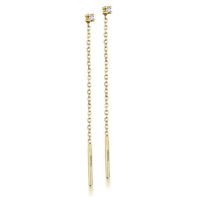 Gold Chain Diamond Earring