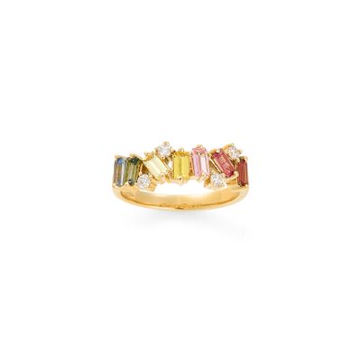 Abstract Gemstone Ring