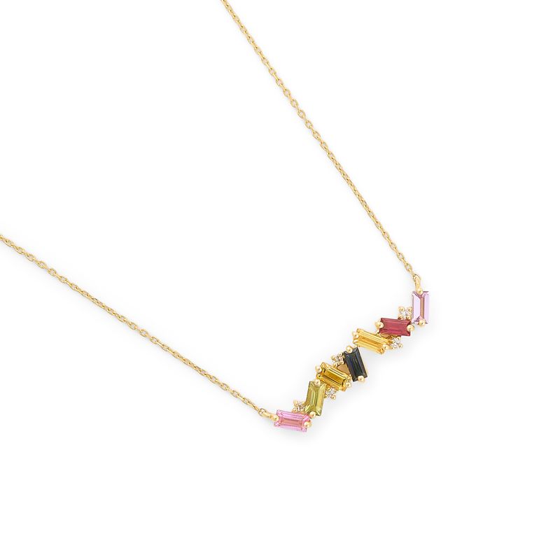 Abstract Gemstone Necklace